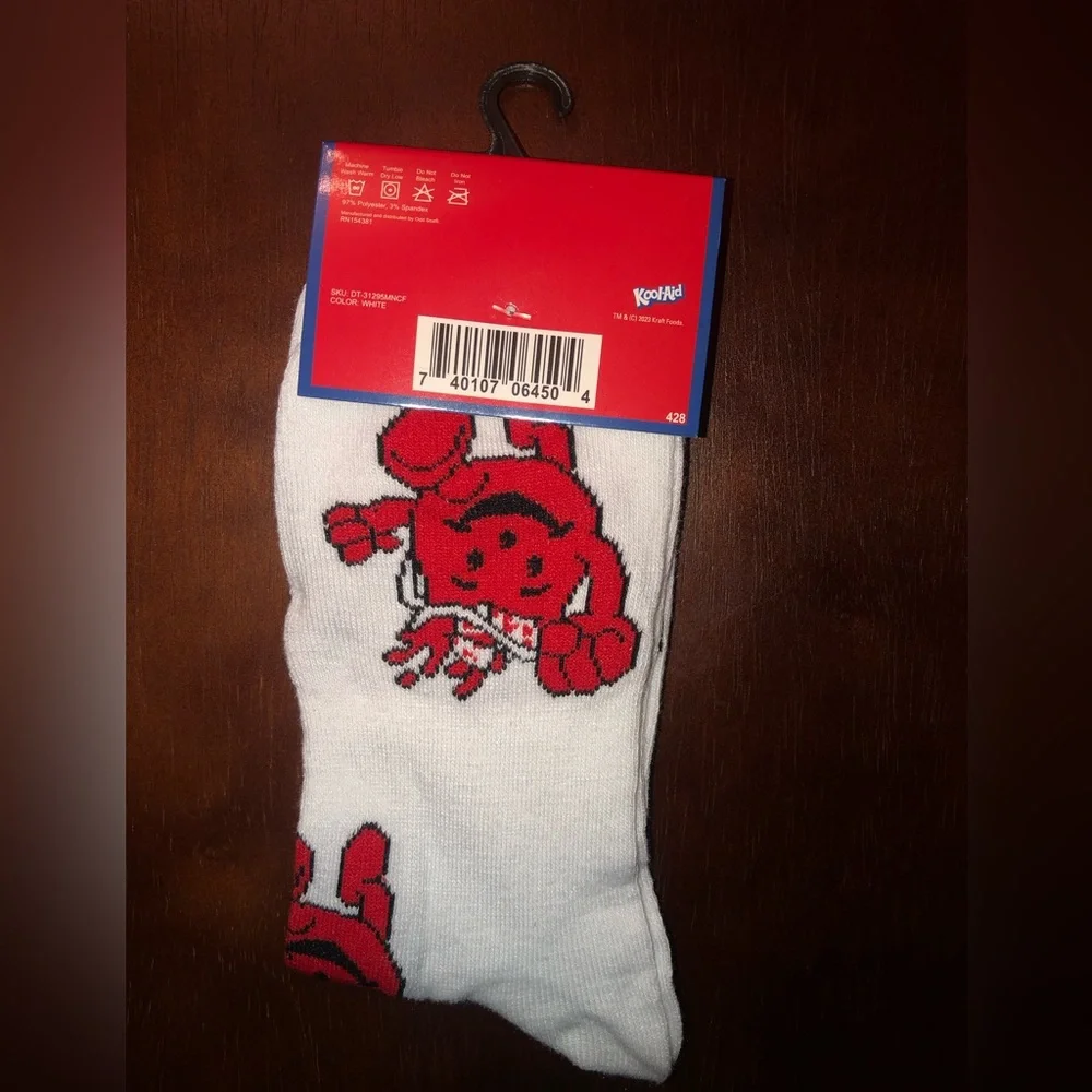 KOOL-AID NOVELTY CREW SOCKS NWT MEN’S SHOE SIZE 6-12